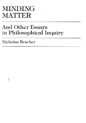 Minding Matter(English, Hardcover, Rescher Nicholas)