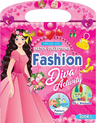 Fashion Diva Activity  - Book for Kids Age 3-7 – Creative Dress-Up and Craft Kit with Stickers, Pattern Sheets, and Stylish Outfit Designs | Fun Art Activity to Inspire Young Fashion Designers and Boost Creativity(English, Paperback, unknown)