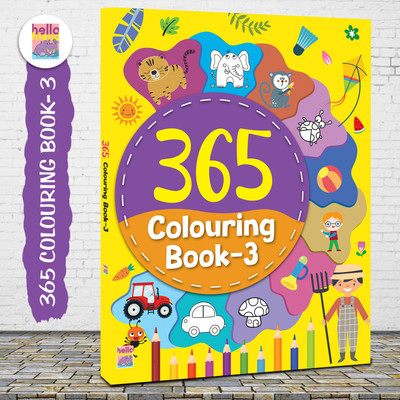 365 Smart Coloring Book For Kids, Children and Toddlers: Best Big Picture Drawing and Painting Book with 365 Pages - Ages 2-8 Years(Perfect Binding, Hello Friend Books)