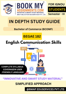 BEGAE 182 English Communication Skills IGNOU BCOMF Study Guide | IDG Edition | 300–350 Pages | 80 GSM White Paper | Solved Papers and Practice Sets (Hindi Edition)(Paperback, BMA Publication)