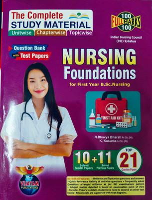 VIJAYAM NURSING FOUNDATIONS FOR BSC NURSING FIRST YEAR STUDY MATERIAL(Paperback, BHAVYA BHARATI)