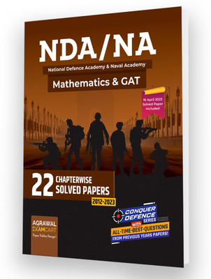 NDA/NA Maths & GAT Chapter-wise Solved Papers For 2023 Exam in English(Paperback, Examcart Experts)