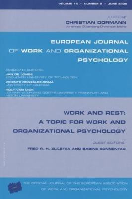 Work and Rest: A Topic for Work and Organizational Psychology(English, Paperback, unknown)