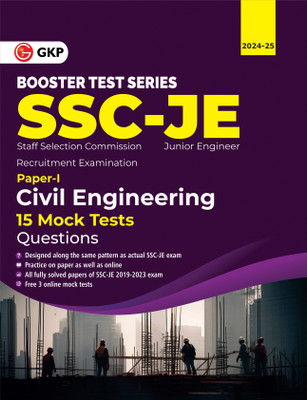 GKP SSC 2024 : Booster Test Series - JE Paper I - Civil Engineering - 15 Mock Tests|Solved Papers 2019-2023(Paperback, G.K Pub)