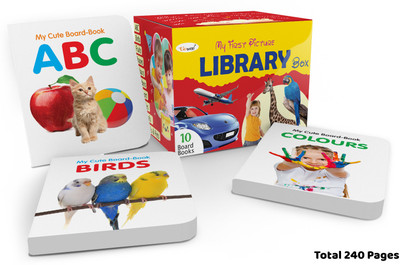 Gift Set For Kids My First All in One Picture Library Box |Red Edition :10 Books(Board Book, GOWOO)