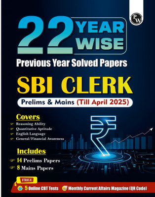 Pw Sbi Clerk 22 Year Wise Solved Papers (2024-2012)(English, Hardcover, unknown)