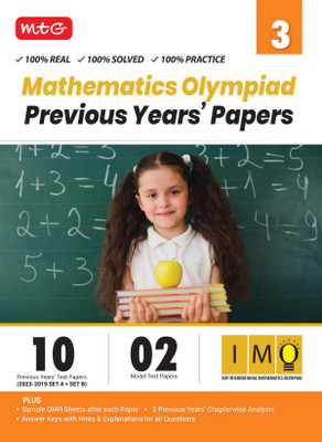 MTG IMO Class-3 Olympiad 10 Previous Years Papers (2023-2019 Set A & B) Mathematics with Mock Test Papers - Sample OMR Sheet with Chapterwise Analysis | SOF Olympiad Books For 2024-25 Exam(English, Paperback, MTG Editorial Board)