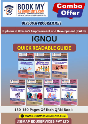 IGNOU BEWW12 BWEE4 BWEE5 BWEE2 BWEE6 BWEE7 BWEE8 Study Material (Quick Readable Notes)for Ignou Student-80 GSM Paper-DWED In Hindi-Our books use 80 GSM A4 paper for clear, sharp prints.(Paperback, BMA Publication)