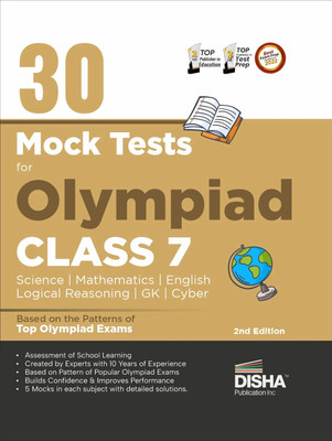 30 Mock Test Series for Olympiads Class 7 Science, Mathematics, English, Logical Reasoning, Gk/ Social & Cyber(English, Paperback, Disha Experts)