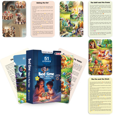 Pw Bed Time Fables & Moral Tales Flashcards for Kids(English, Hardcover, unknown)