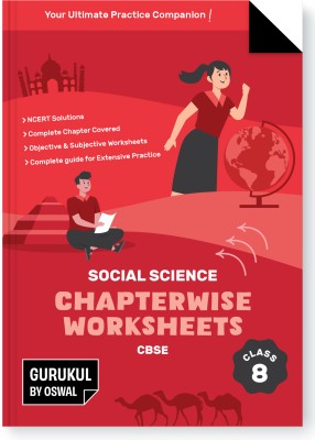 Gurukul Social Science Chapterwise Worksheets for CBSE Class 8 Exam 2024- NCERT Solutions, Objective & Subjective Questions, Latest Syllabus Covered(Paperback, Gurukul)