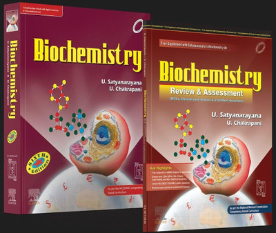 SET of Biochemistry, 6th Edition + Biochemistry Review & Assessment Includes MCQs, Clinical Case Studies(Paperback, Satyanarayana) SET of Biochemistry, 6th Edition + Biochemistry Review & Assessment Includes MCQs, Clinical Case Studies(Paperback, Satyanarayana)