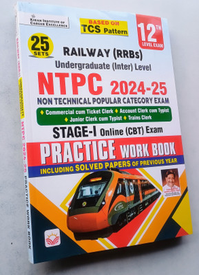 Railway NTPC Undergraduate (Inter) Level 2024 to 2025 Stage 1 Practice Work Book Total 25 Sets (English Medium) (5114)(English, Hardcover, unknown)