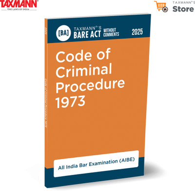 Taxmann's Code of Criminal Procedure 1973 [Bare Act without Comments | AIBE] – Provides the Complete | Updated Text of the CrPC in a Clean | Section-wise Format for AIBE(Paperback, Taxmann)