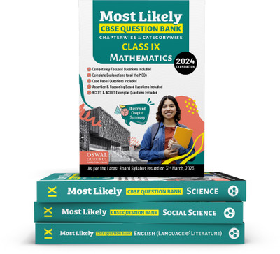 Oswal-Gurukul Most Likely CBSE Question Bank Class 9 Bundles (Set Of 4) : Maths, Science, Social Science, English Language & Literature For Exam 2024(Product Bundle, Oswal - Gurukul)