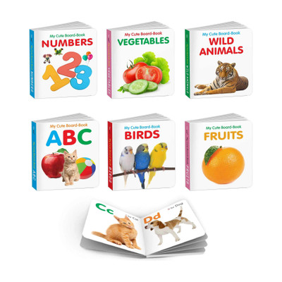 My First Board Book All in One Learning Book for Children - Pocket Boo  - Set of 6 Books(English, Hardcover, unknown)