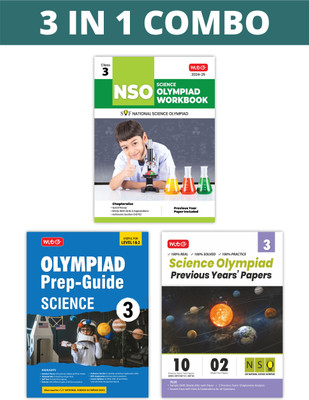 MTG National Science Olympiad (NSO) Workbook, Prep-Guide & Previous Years Papers (PYQs) with Mock Test Paper Class 3 - SOF Olympiad Books For 2024-25 Exam (Set of 3 Books)(Paperback, MTG Editorial Board)