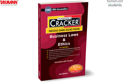 Taxmann's CRACKER for Business Laws & Ethics (Paper 5 | Law/BLE) – Covering Past Exam Questions & Answers | Summaries | Amended & Updated | CMA Intermediate | New Syllabus | Dec. 2024 Exam(Paperback, CA Leena Lalit Parakh)