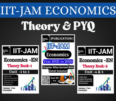 IIT-JAM Economics II Sets of 3 Books II 2 Theory + 1 PYQ II Theory Books covered all 5 Chapters II In PYQ Book Chapter Wise Divided PYQ II 2021 to 2024 II With Detail Solution II Theory + PYQ Book II As Per Exam Pattern II Most Comprehesive Books II By Diwakar Education Hub(Paperback, Ayush) IIT-JAM Economics II Sets of 3 Books II 2 Theory + 1 PYQ II Theory Books covered all 5 Chapters II In PYQ Book Chapter Wise Divided PYQ II 2021 to 2024 II With Detail Solution II Theory + PYQ Book II As Per Exam Pattern II Most Comprehesive Books II By Diwakar Education Hub(Paperback, Ayush)
