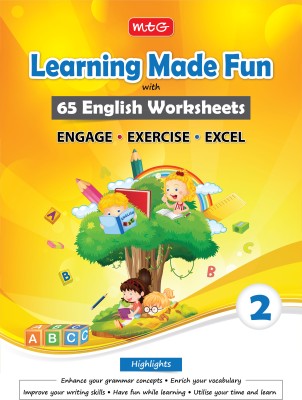 MTG 65 English Worksheets Class 2 - (Learning Made Fun) Workbooks to Improve Your Writing Skills, Grammar Concept & Enrich Your Vocabulary (Based on CBSE/NCERT)(Paperback, MTG Editorial Board)