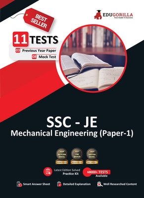 SSC JE Mechanical Book  - 2024 (Paper 1) | 8 Full Length Mock Tests and 3 Previous Year Papers (2200 Solved Objective Questions) with Free Access to Online Tests(English, Paperback, Manglik Rohit)