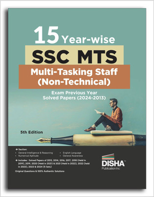 15 Year-wise SSC MTS Multi Tasking Staff (Non-Technical) Exam Previous Year Solved Papers (2024 - 13) 5th Edition| Staff Selection Commission | PYQ |(Paperback, Disha Experts)