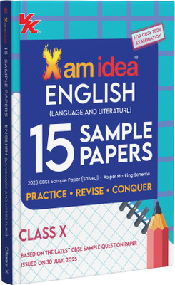 Xam idea CBSE 15 Sample Question Papers Class 10 English (Language & Literature) for 2026 Board Exams (As per the latest CBSE SQP dated 30th July 2025) | With Solved Board Paper 2025(Paperback, Xam idea)