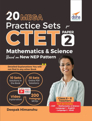 20 Mega Practice Sets for Ctet Paper 2 Mathematics & Science Based on New Nep Pattern(English, Paperback, unknown)