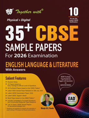 Together with 35+ CBSE Sample Papers Class 10 English Language &Literature for 2026 Board Exam | EAD series in Physical + Digital edition includes Solved & unsolved Papers with CBQs & Topper’s Answer Sheet(Paperback, Rachna Sagar)