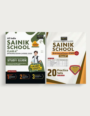 Examcart Sainik School Class 6 Entrance Exam 2026 | Complete Study Guidebook & 20 Practice Sets with OMR Sheet & Answer Key | Based on Latest AISSEE Syllabus (English Medium) (Set of 2 Books)(Paperback, Examcart Experts)