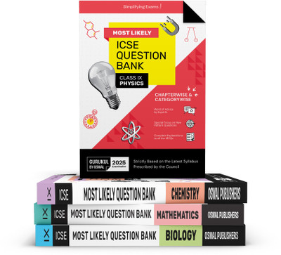 Gurukul by Oswal Most Likely ICSE Question Bank Class 9 Bundles (Set of 4) : Physics, Chemistry, Maths & Biology for Exam 2025(Product Bundle, Oswal Publishers)