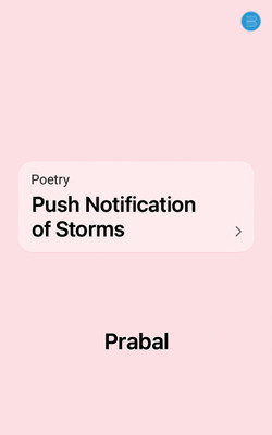 Push Notification of Storms(Paperback, Prabal)