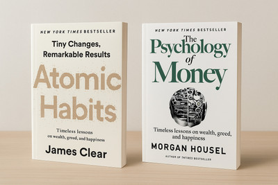 Atomic habits and psychology of money books combo of 2(Paperback, Jmaes clear, Morgan Housel)