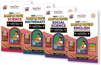 Educart CBSE Sample Paper Class 9 2025-26 - Science, Mathematics, Social Science & English (Introducing exclusive new practice concept on 2026 pattern) Set of 4 Books(Paperback, Digraj Singh Rajput, Mansi Sharma, Educart) Educart CBSE Sample Paper Class 9 2025-26 - Science, Mathematics, Social Science & English (Introducing exclusive new practice concept on 2026 pattern) Set of 4 Books(Paperback, Digraj Singh Rajput, Mansi Sharma, Educart)
