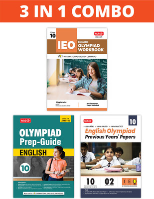 MTG International English Olympiad (IEO) Workbook, Prep-Guide & Previous Years Papers (PYQs) with Mock Test Paper Class 10 - SOF Olympiad Books For 2024-25 Exam (Set of 3 Books)(Paperback, MTG Editorial Board)