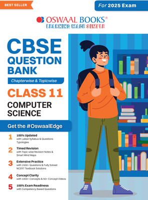 Oswaal CBSE Question Bank Class 11 Computer Science Hardcover Book, Chapterwise and Topicwise Solved Papers For 2025 Exams(Hardcover, Oswaal Editorial Board)