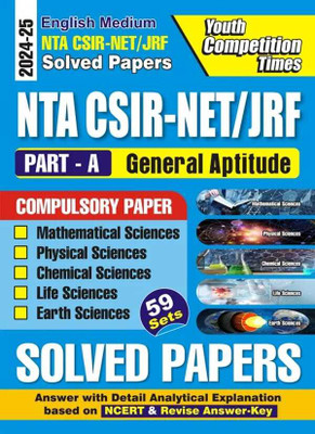 NTA CSIR-NET/JRF (Part-A General Aptitude) English Medium {59 Sets} Solved Paper 2024-25(Paperback, YCT)