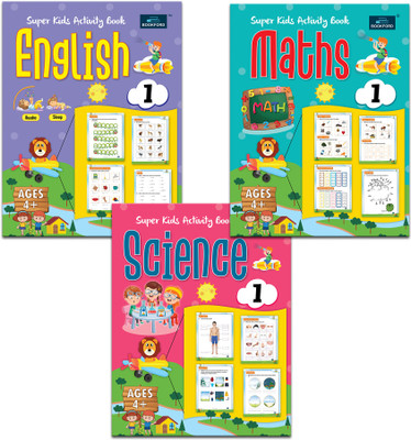 Super Kids Activity Book for Kids ( Set of 3 ) - Maths , Science and English(Paperback, BOOKFORD PUBLICATIONS PVT. LTD.)