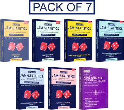 JAM Statistics: 7-Book Complete Study Package with Theory, Practice Sets & Solved Previous Year Papers | Comprehensive Preparation Guide for IIT JAM CSIR-NET GATE CUET PG ISI & Other M.Sc. Math's & Stats Entrance Exams.(Paperback, Manish Malik) JAM Statistics: 7-Book Complete Study Package with Theory, Practice Sets & Solved Previous Year Papers | Comprehensive Preparation Guide for IIT JAM CSIR-NET GATE CUET PG ISI & Other M.Sc. Math's & Stats Entrance Exams.(Paperback, Manish Malik)