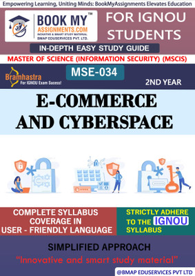 IGNOU MSE-034 E-commerce and Cyberspace Study Material (In Depth Guide) For Ignou Student(Paperback, BMA Publication)