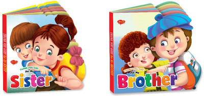 Thank You God for My Sister and My Brother Die cut board books : Preschool learning cut-out book, Early educational board books, Educational die-cut books | Combo of 2 learning books(Paperback, SAWAN)