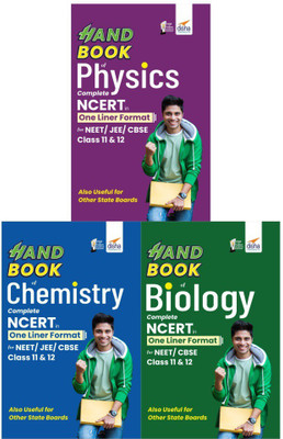 Combo of Handbooks of Physics, Chemistry & Biology for Neet/ Cbse Class 11 & 12 - Complete Ncert in One Liner Format Extract of Pyqs - Past Year Questions Powered with Tips / Tricks / Techniques(English, Paperback, unknown)