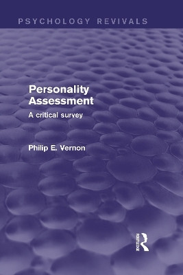 Personality Assessment(English, Hardcover, Vernon Philip E.)