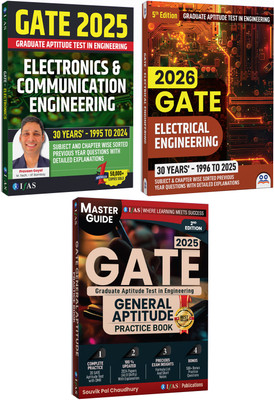GATE Electrical Engineering, Electronics and Communication Engineering and GATE General Aptitude Practice - 2025 | Previous Year Solved Papers with Detailed Solution | Topic Wise Sorted Question Bank with Detailed Explanation | Best Seller Guide for GATE Electrical Engineering and Electronics and C GATE Electrical Engineering, Electronics and Communication Engineering and GATE General Aptitude Practice - 2025 | Previous Year Solved Papers with Detailed Solution | Topic Wise Sorted Question Bank with Detailed Explanation | Best Seller Guide for GATE Electrical Engineering and Electronics and C