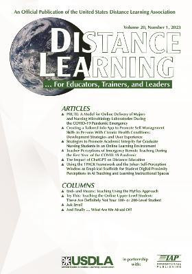 Distance Learning Vol 20 Issue 1(English, Paperback, unknown)