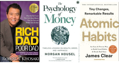 RICH DAD + THE PSYCHOLOGY OF MONEY + ATOMIC HABITS(Paperback, ROBERT T. KIYOSAKI, MORGAN HOUSEL, JAMES CLEAR)