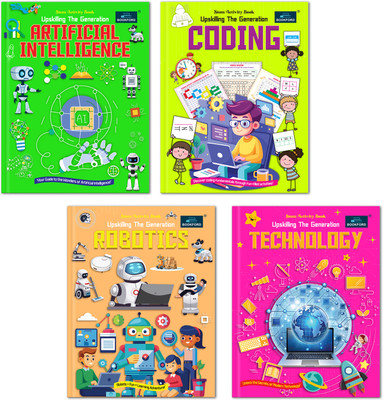 STEM Activity Book Upskilling the Generation AI + Coding + Robotics + Technology (Set of 4) – Interactive Books to Upskill the Next Generation with Essential Tech Skills(Paperback, BOOKFORD)