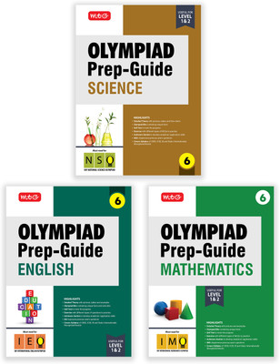 MTG Olympiad Prep-Guide Class-6 Mathematics, Science & English (Set of 3 Books) - Detailed Theory, IMO-NSO-IEO Previous Years Questions with Self Test For SOF 2025-26 Exam(Paperback, MTG Editorial Board)