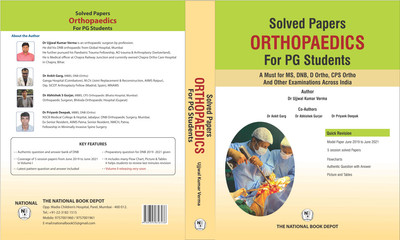 Solved Papers Orthopaedics for PG Students, MS DNB D-Ortho CPS Study Guide, Quick Revision with Model Papers 2019-2021(Paperback, UJJWAL KUMAR VERMA)