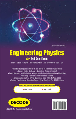 Engineering Physics for SPPU 19 Course (FE - I/II - Common - 107002)(END SEM) (Decode)(Paperback, H.J.Sawant, S. V. Arlikar, Dr. S. K. Babar, V. P. Waghe, S. N. Shukla, S. S. Joshi)